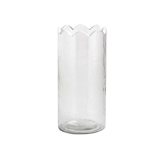 Mud Pie Glass Medium Scalloped Glass Bud Vase