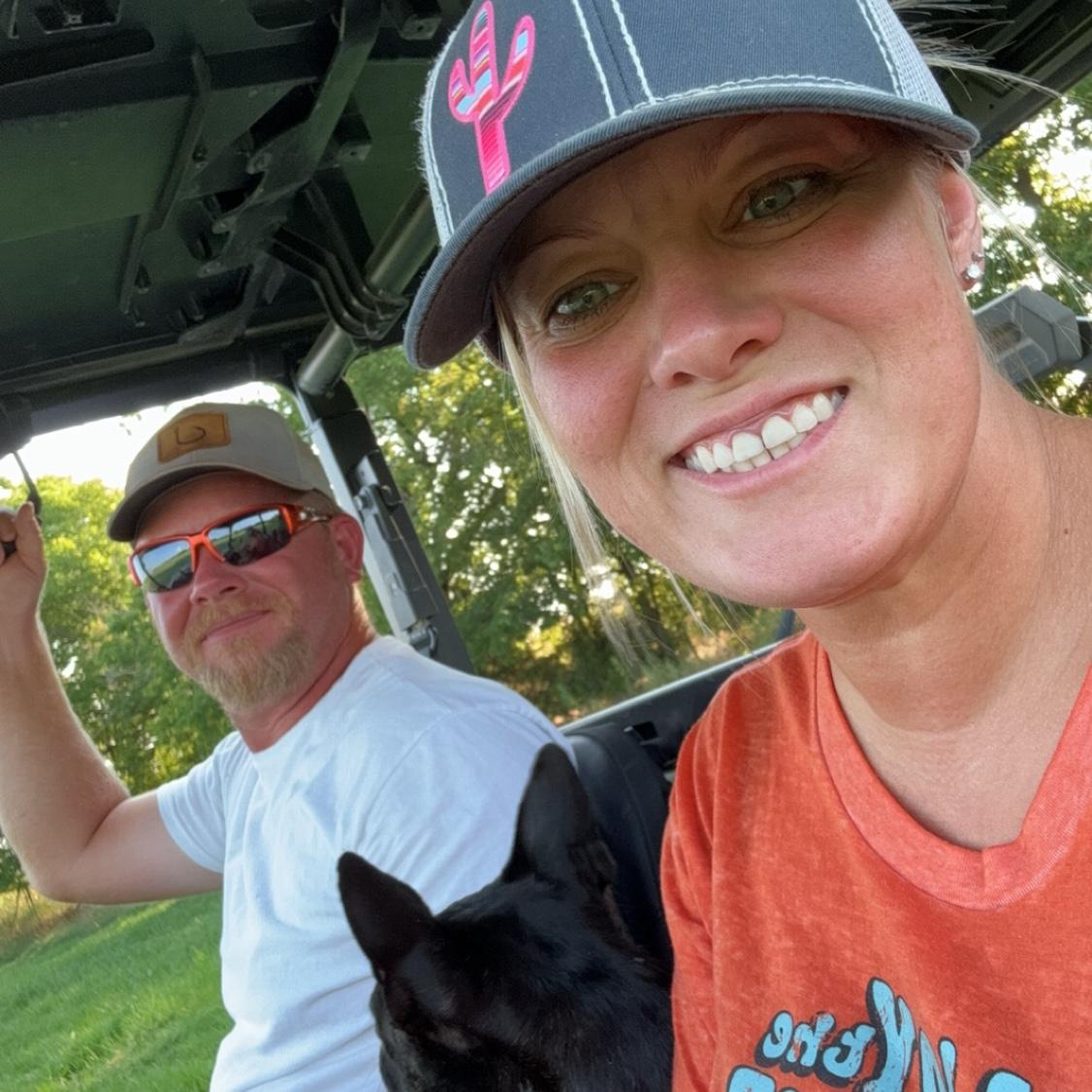 We do a lot of riding around checking cows