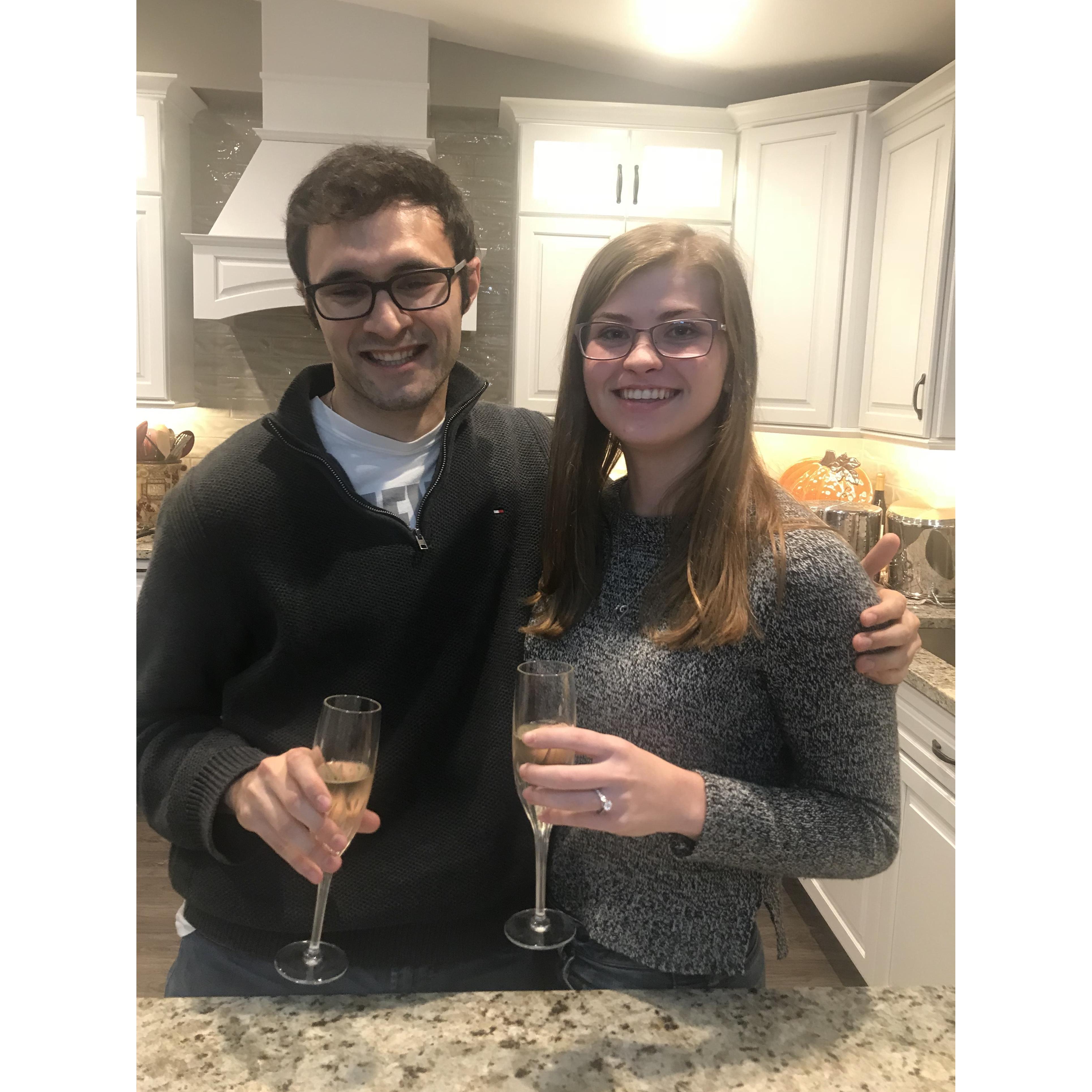 November 5, 2018. After we got back from up north, celebrating getting engaged with our families. Taken at the Silverman's house.