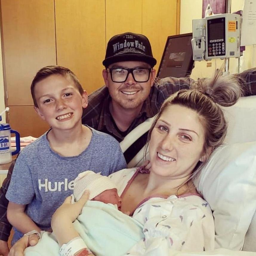 Our first photo as a family of Four!