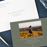 Humbyrd Photo | Dark Sage | Zola Wedding Invitations