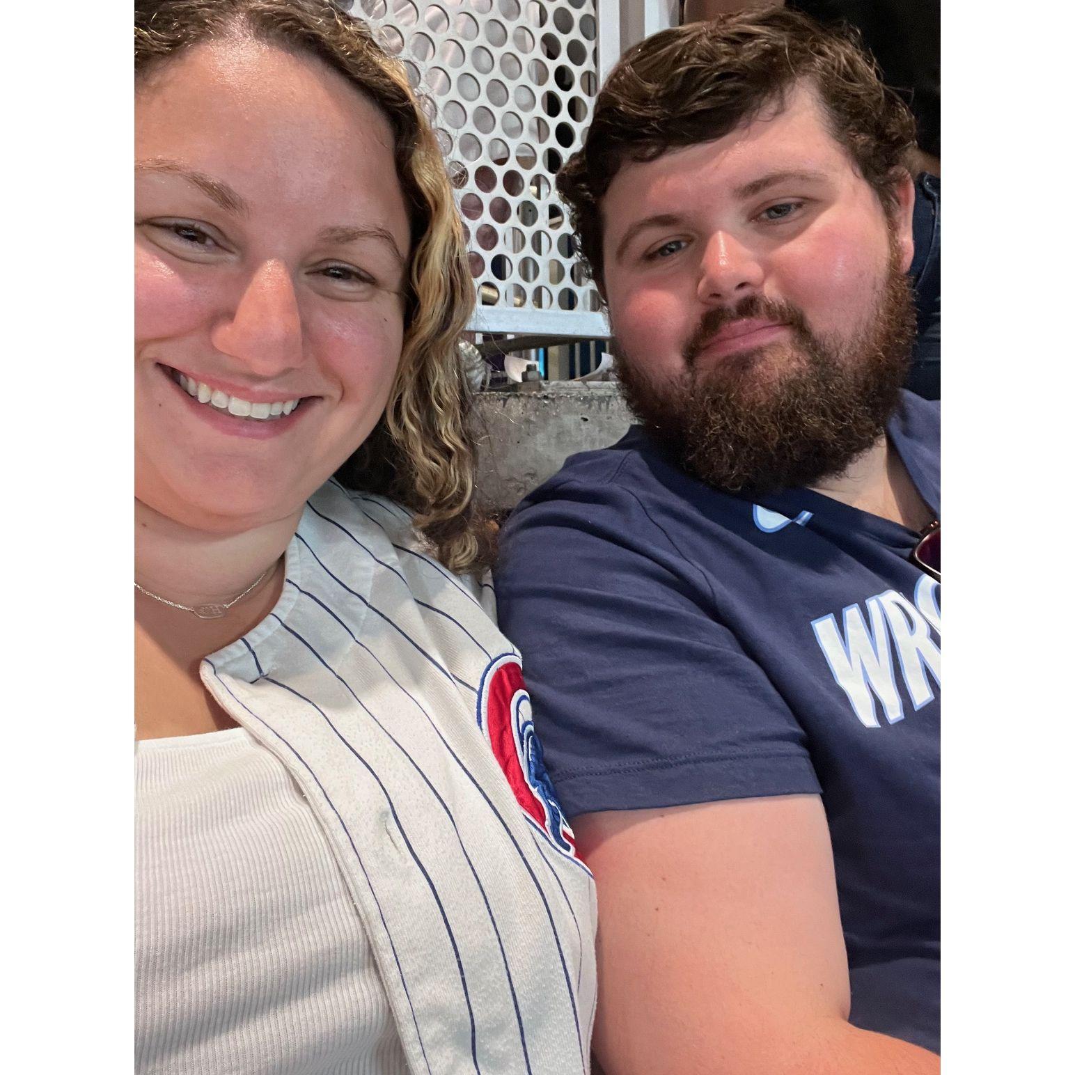 Hunter's first Chicago Cubs game in Miami! April 2023