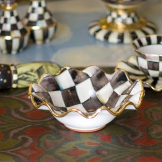 Courtly Check Ceramic Fluted Breakfast Bowl