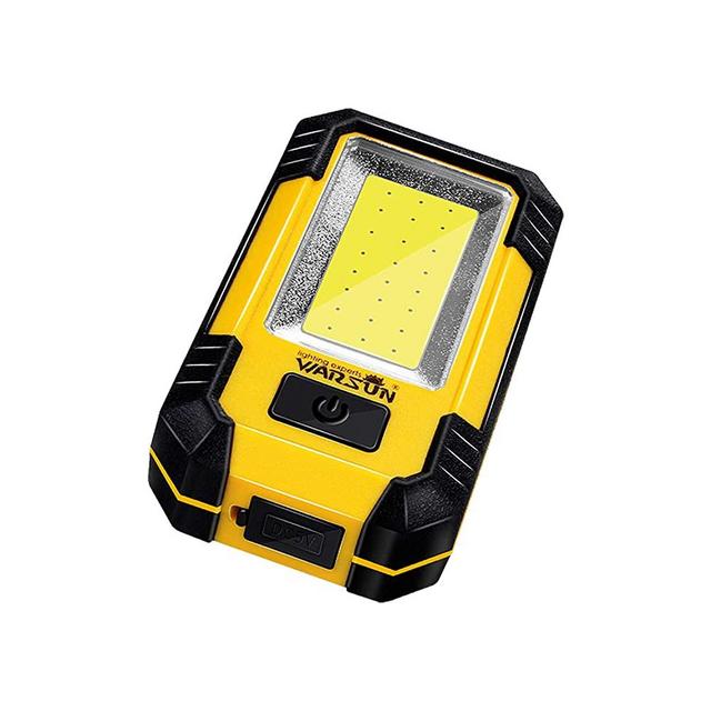 WARSUN Portable LED Rechargeable Work Light,Magnetic Base & Hanging Hook, 30W 1200Lumens Super Bright, 5000K, for Car Repairing, Camping, Hiking, Backpacking, Fishing, Hurricane, Yellow