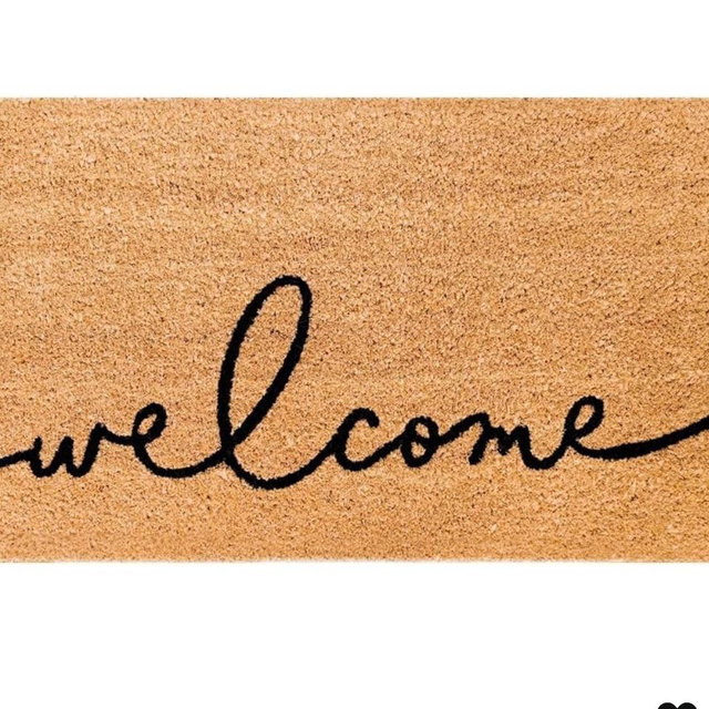 THEODORE MAGNUS Door Mat – Coir Doormat for Outdoor Entrance, Durable Welcome Mat with Non-Slip Backing, Perfect for Front Door and Entryway - Outdoor/Indoor - Warm Greeting