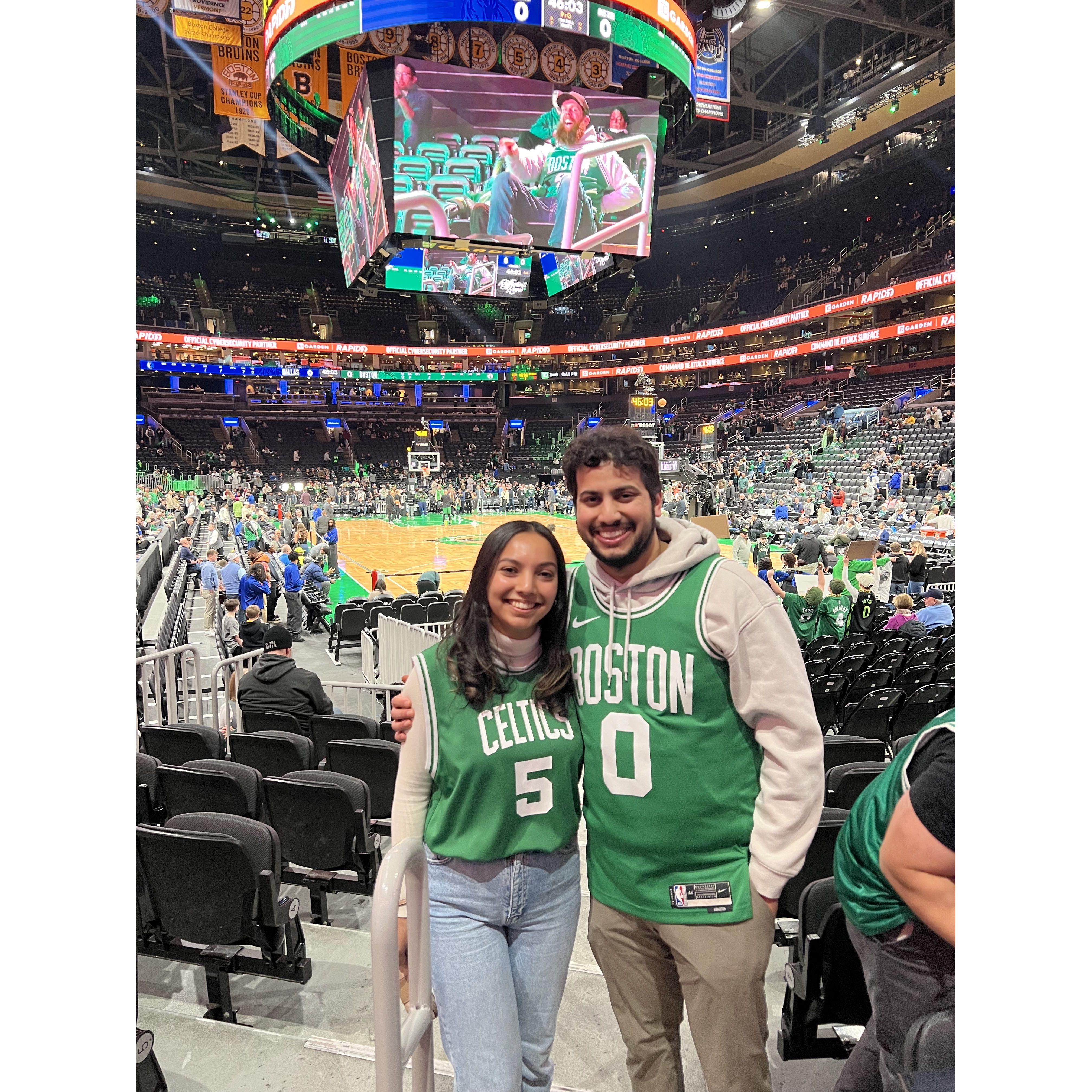 Claudine's first Celtics game