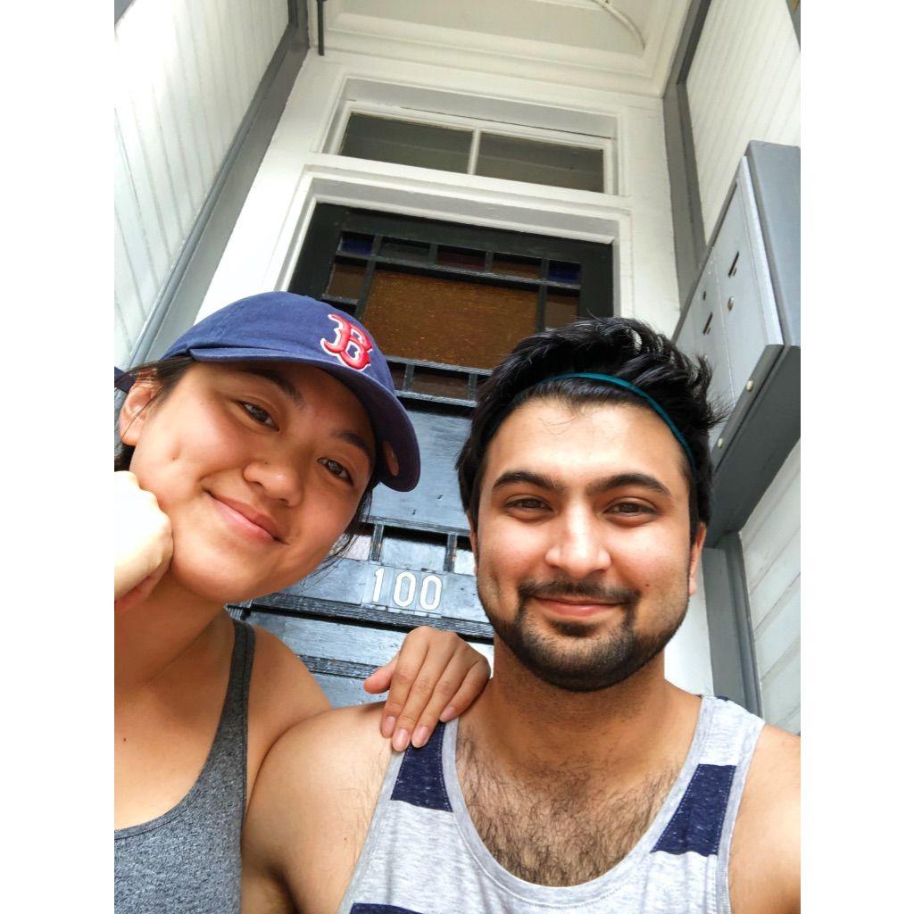 On moving day when Grace and Rohan were moving out of the apartment they shared for 2 years and getting Grace to Worcester for med school! (2019)