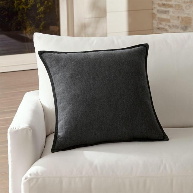 Sunbrella ® Charcoal 20" Sq. Outdoor Pillow