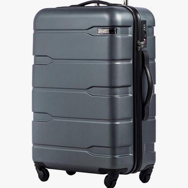 Coolife Luggage Expandable(only 28") Suitcase PC+ABS Spinner Built-In TSA lock 20in 24in 28in Carry on
