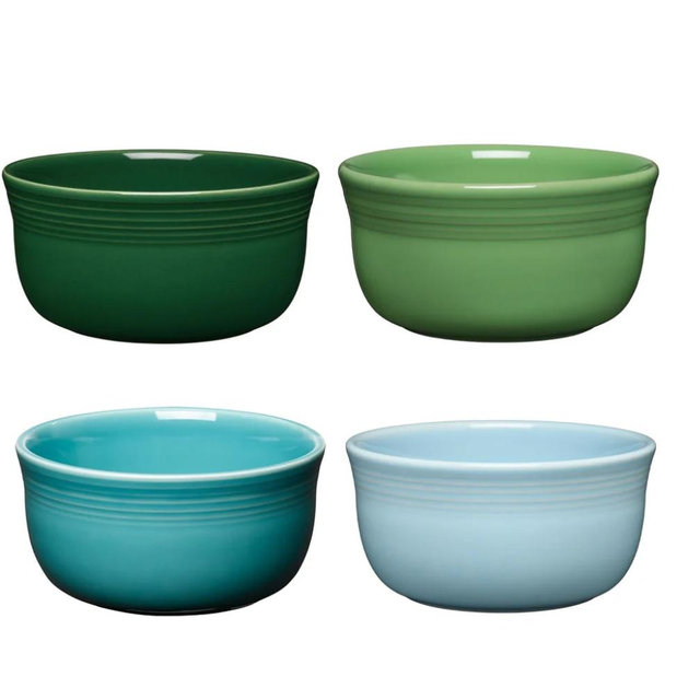 Mixed Aegean All-Purpose 6-Inch 28OZ Gusto Bowls, Set of 4