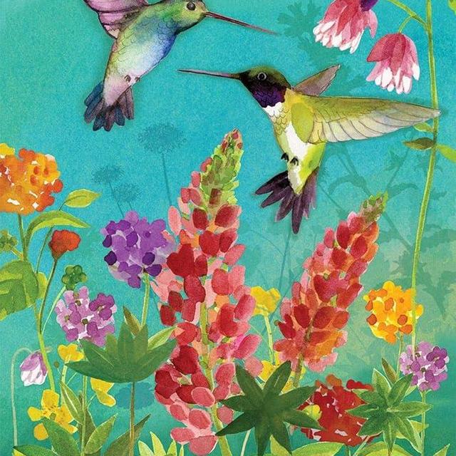 Briarwood Lane Hummingbird Greeting Spring Garden Flag Floral Birds 12.5" x 18"