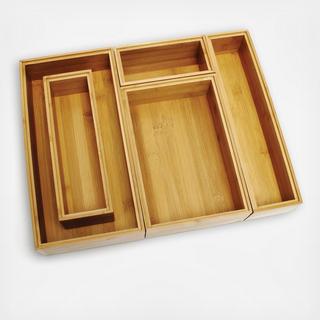 5-Piece Bamboo Organizer Box Set