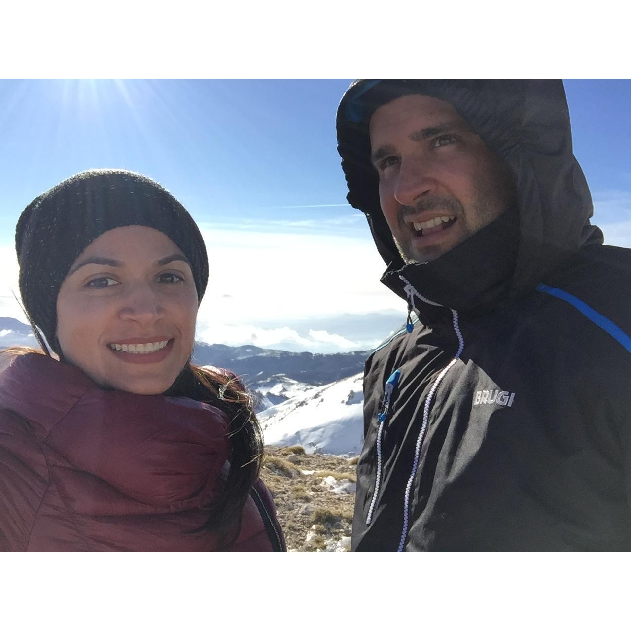 Enjoying the view at the top of Campitello Matese!❄️❄️❄️