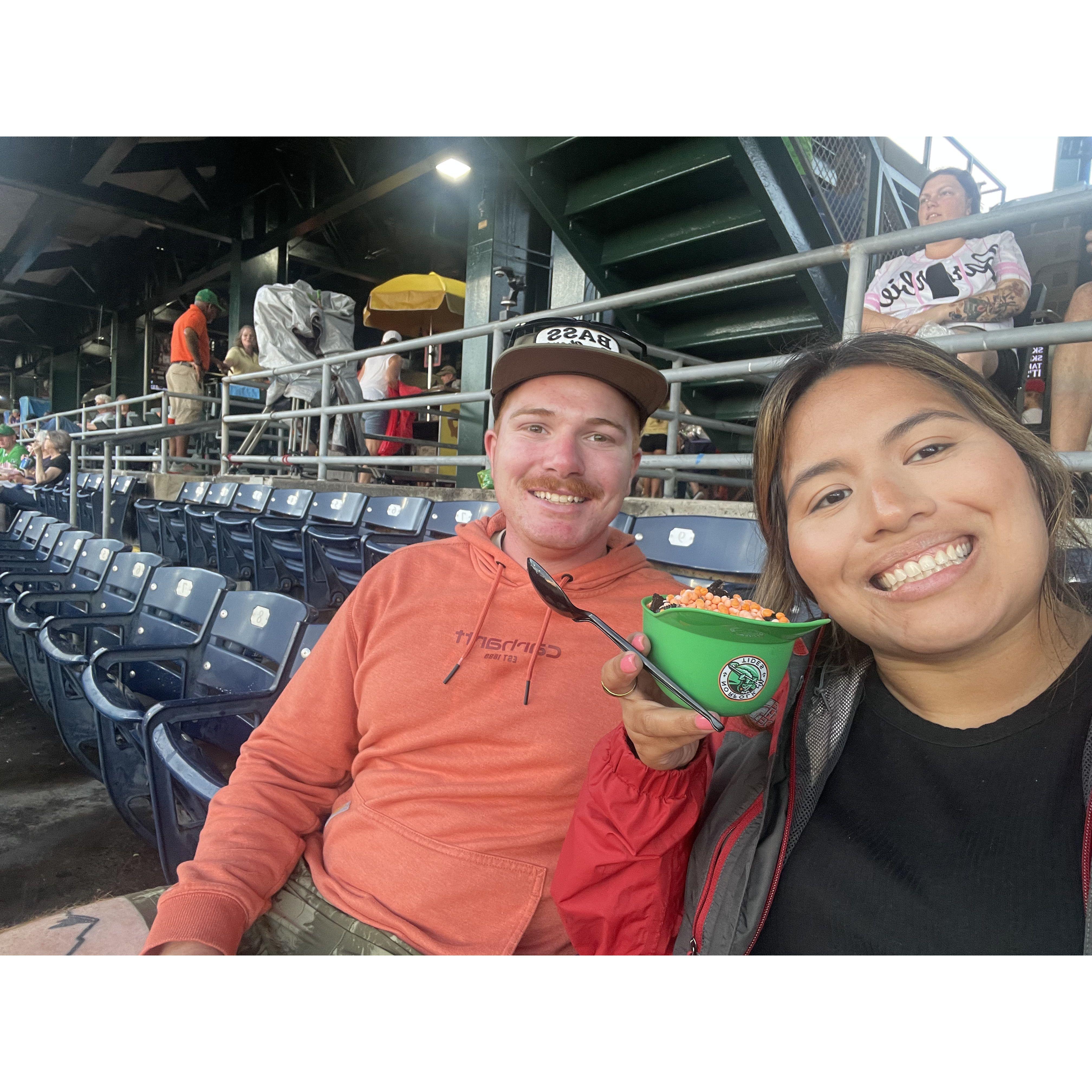 Norfolk Tides baseball game (and the ice cream).