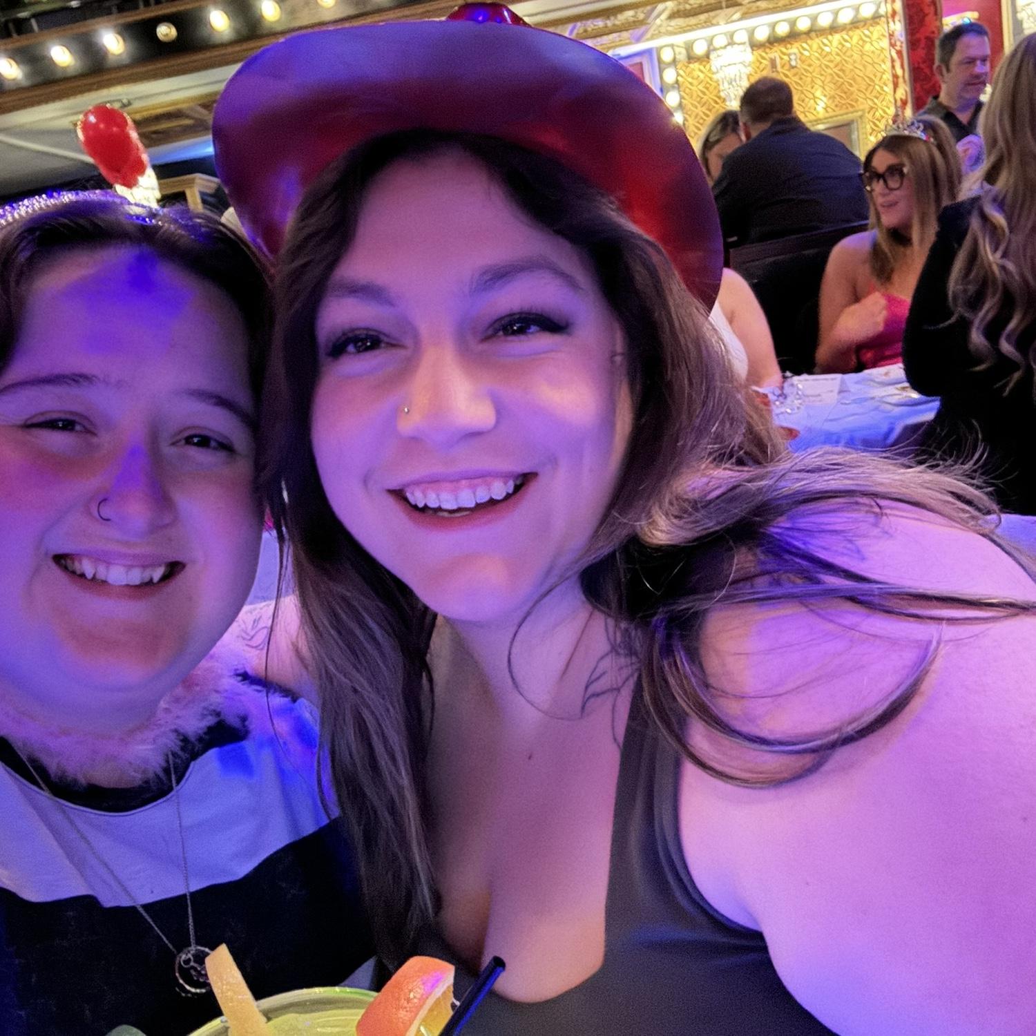 The first week we moved to STL, it was Valentine's Day & Kelly surprised me with tickets to a burlesque show! We had front row seats, an amazing dinner, & I went on stage! Unforgettable :) -Carissa