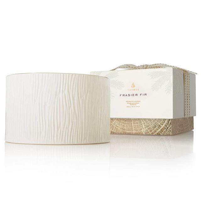 Thymes Gilded Ceramic Candle - 20 Oz - Frasier Fir