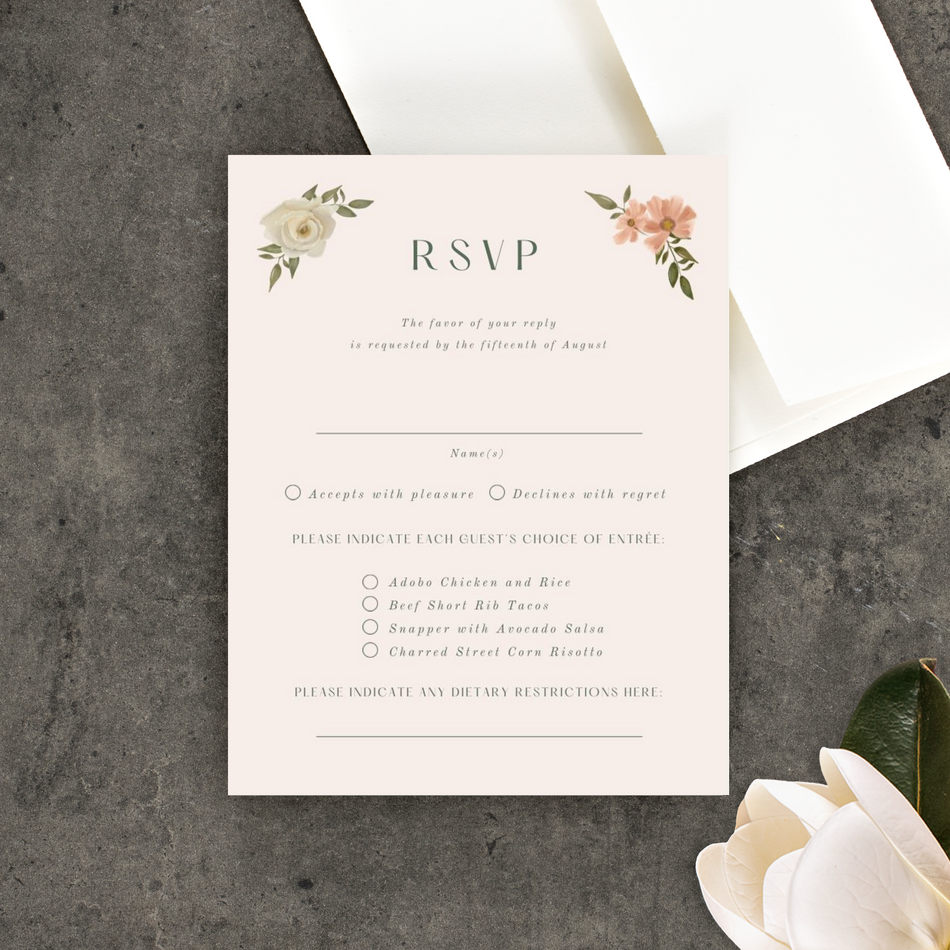 Miele Portrait | Linen | Zola Wedding Invitations