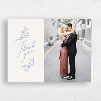 Blue Rustic Wedding Thank You - Miette Photo