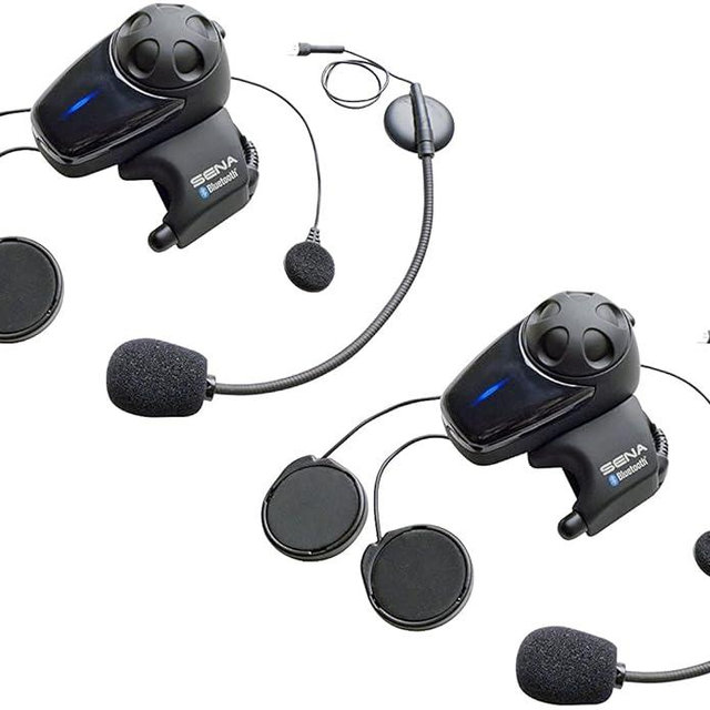 Sena SMH10D-11 Motorcycle Bluetooth Headset/Intercom Communication System with Universal Microphone Kit (Dual)