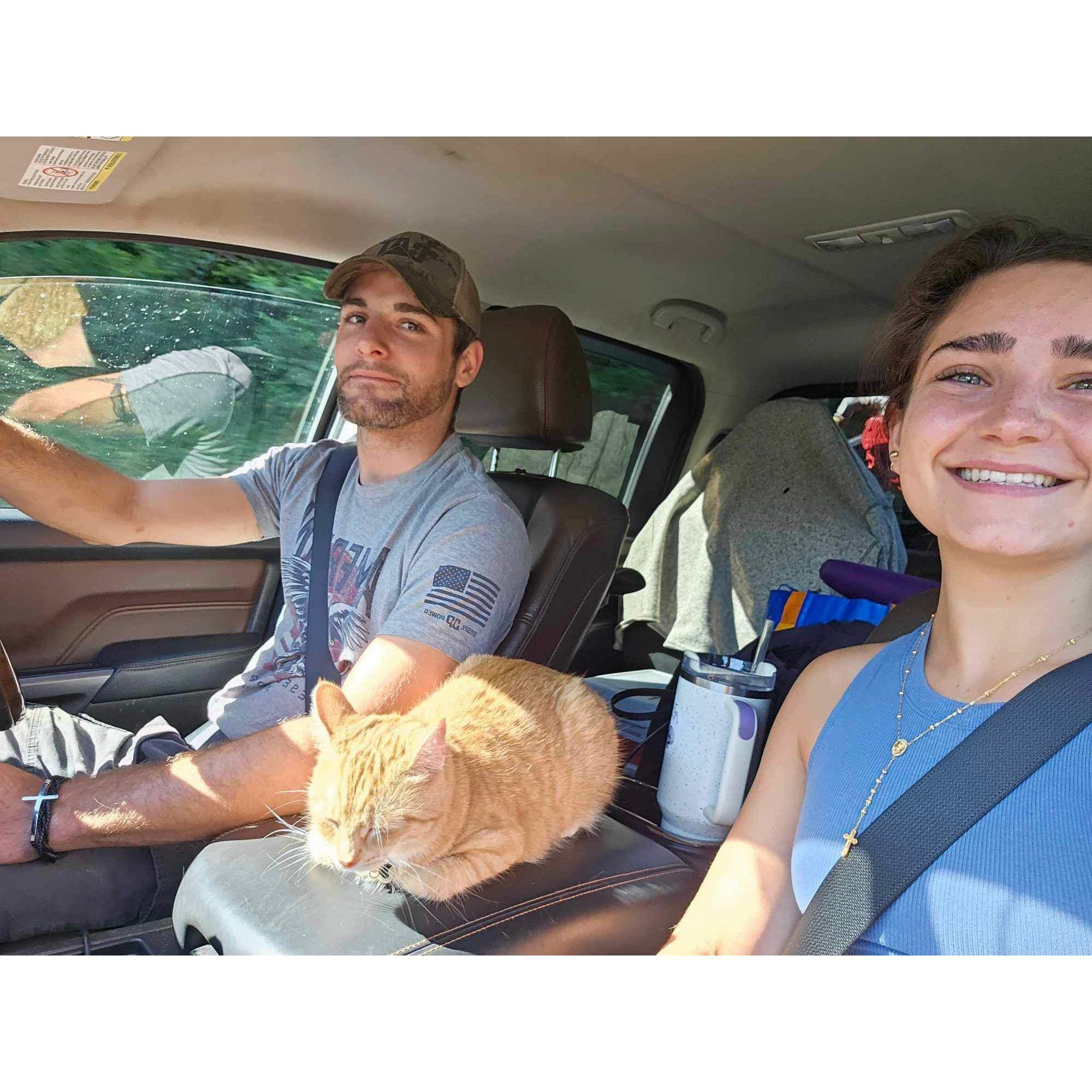 On our way camping!