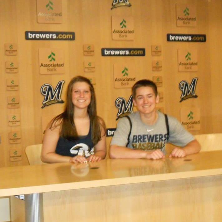 Andrew's 21st birthday present was a tour of Miller Park.