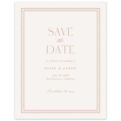 Light Oatmeal, Beige Wedding Digital Save the Date - Calidore Portrait