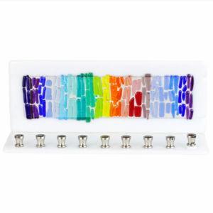 Fused Glass Menorah,