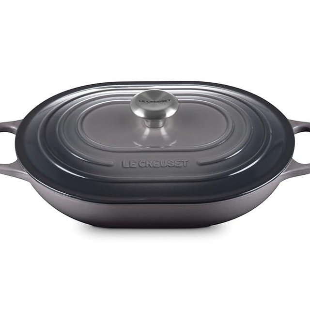 Le Creuset Enameled Cast Iron Signature Oval Casserole, 3.75 qt., Oyster