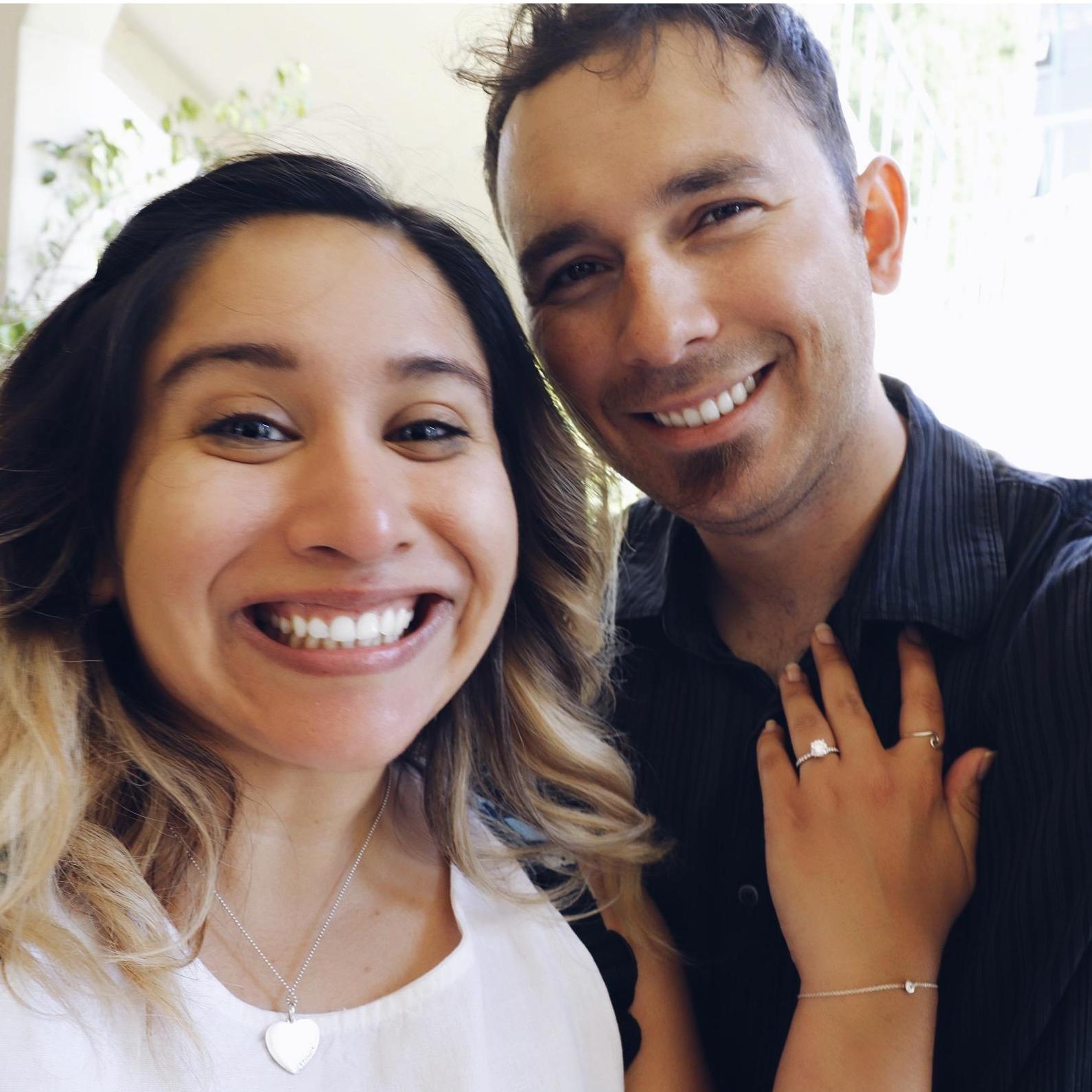 The moment after Sam said YES! It was a total surprise!