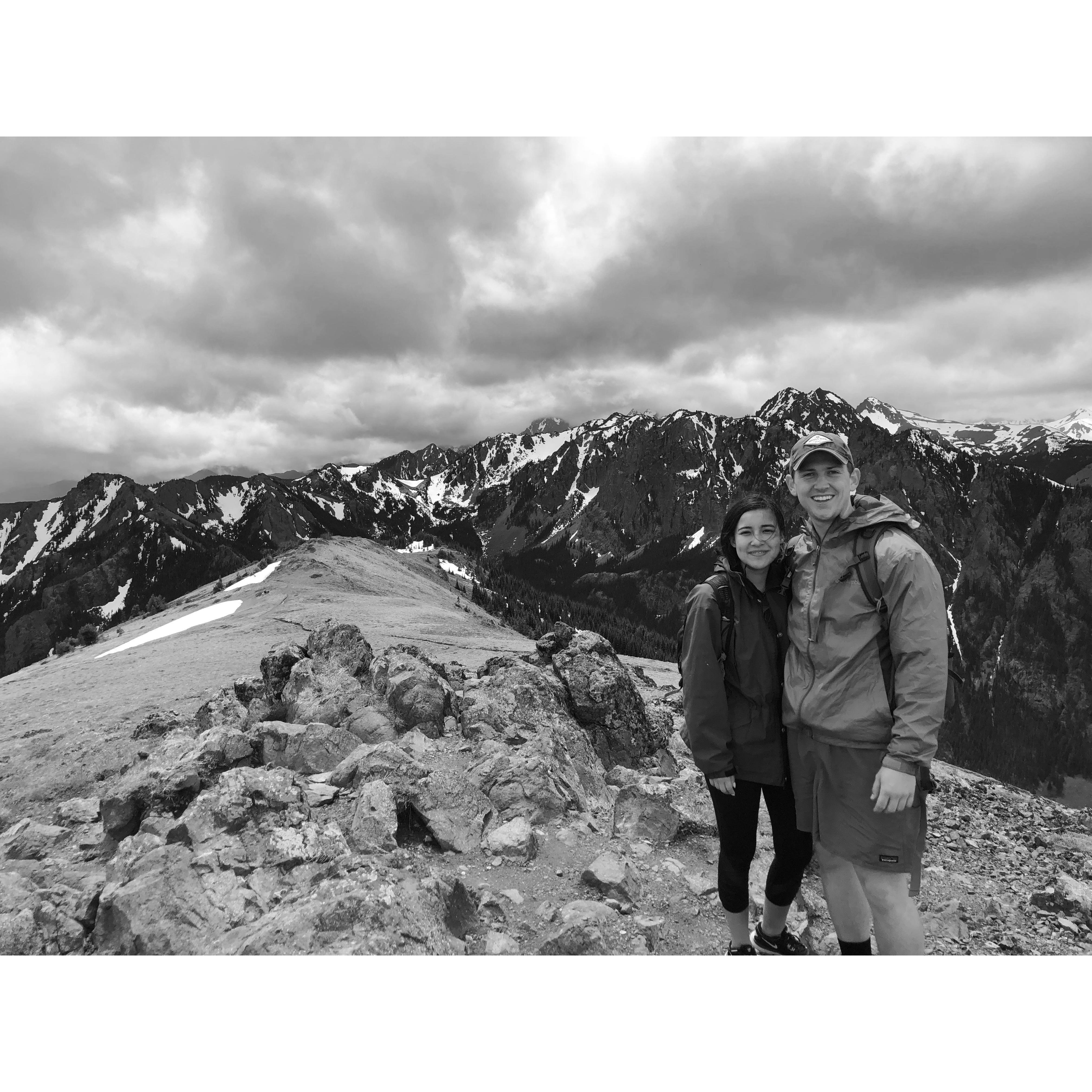 "Our first time climbing a mountain together"