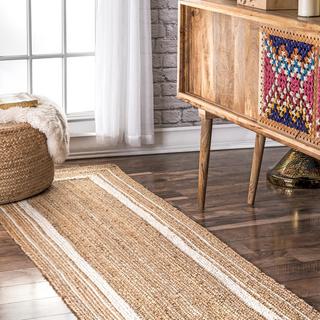Braided Rikki Border Jute Runner
