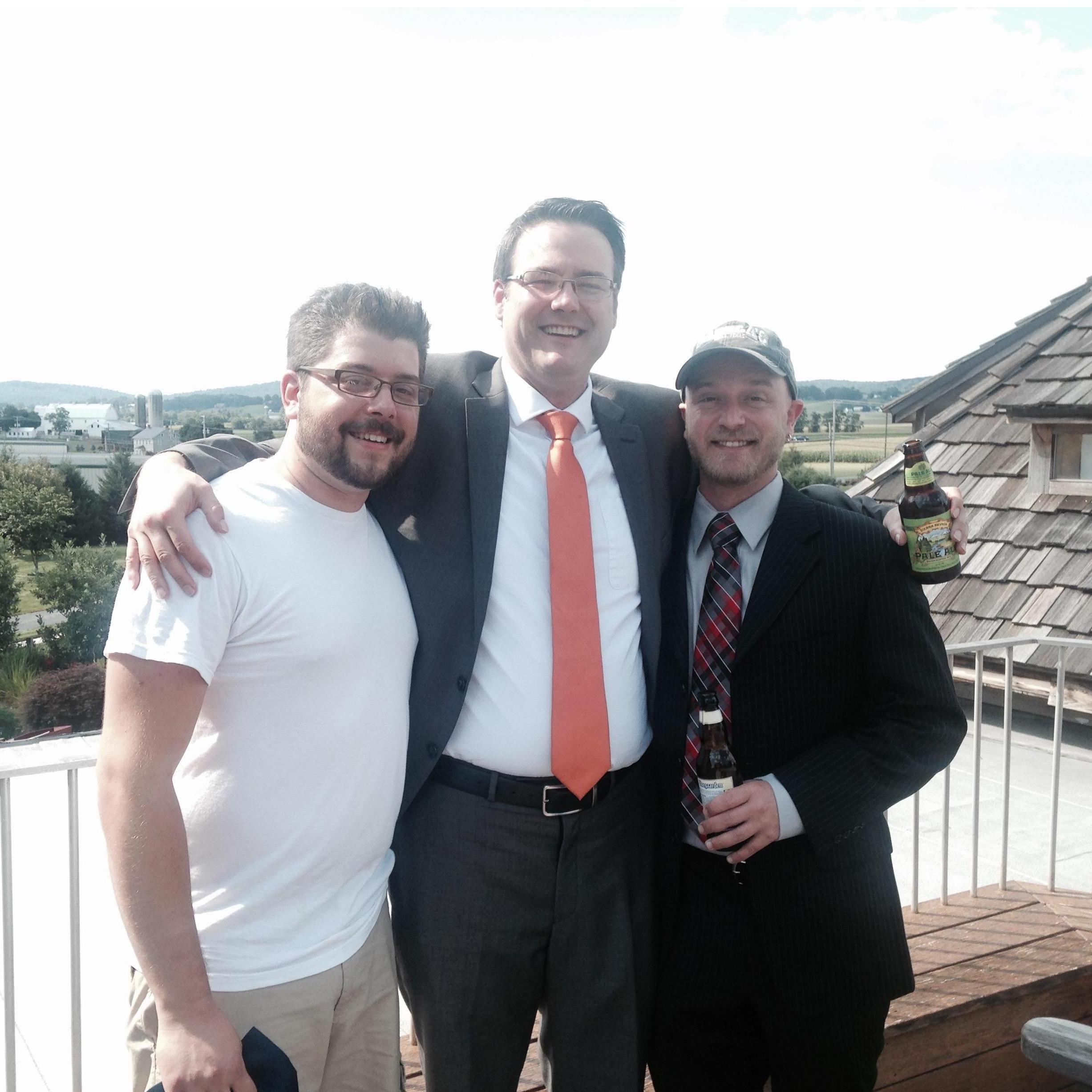 Bonnano's Wedding! Aaron, Matt Glaude & Fudge.