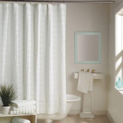 DKNY Urban Dash Shower Curtain in White