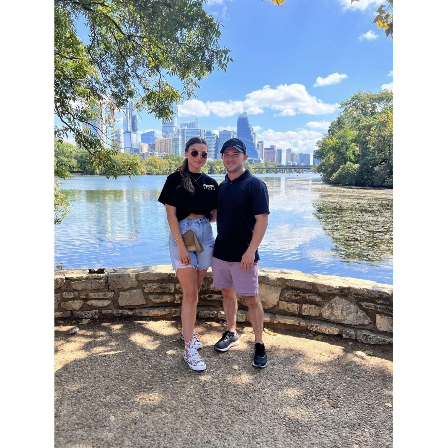 Wandering riverside in Austin with my forever adventure partner.