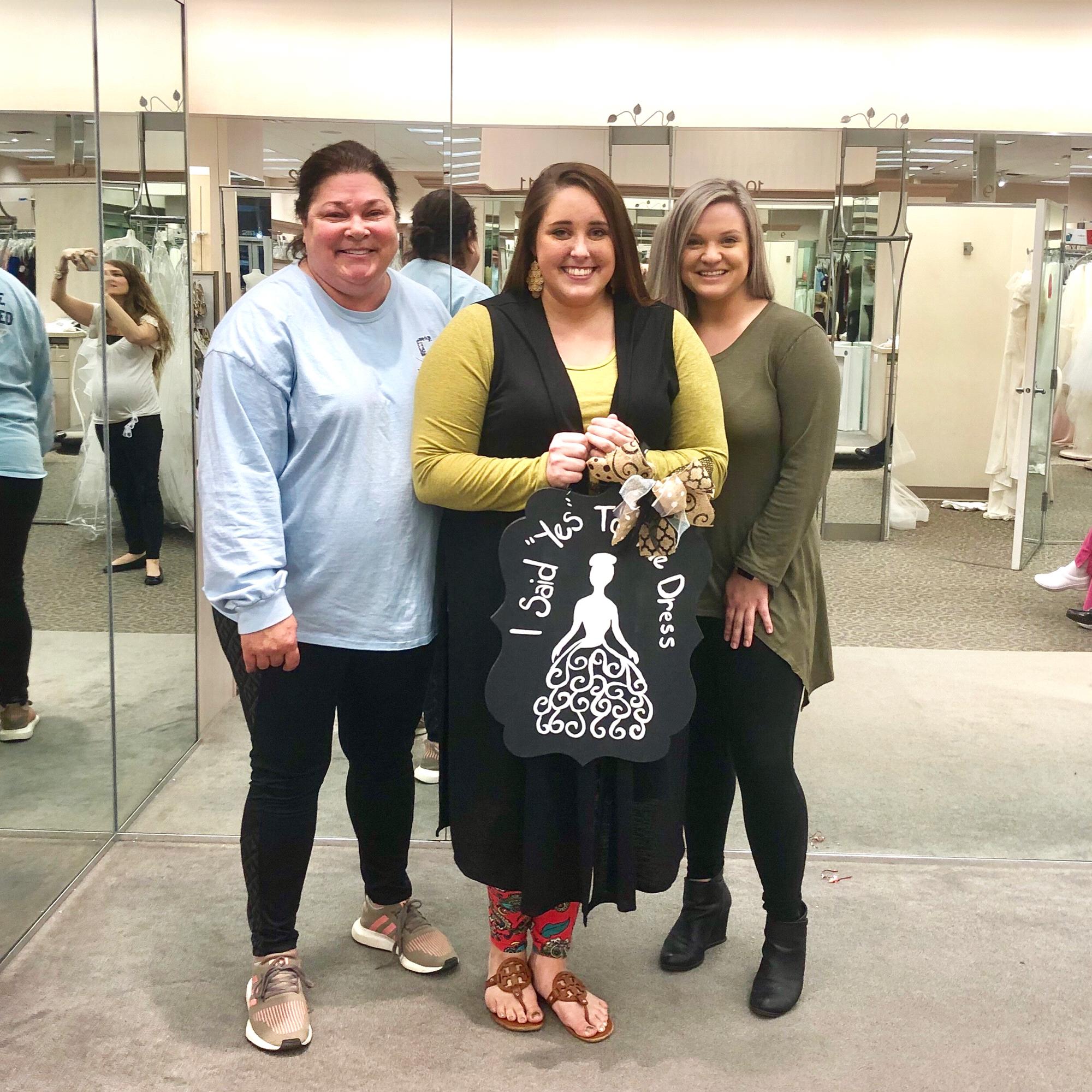 The two lovely ladies who helped me find the p e r f e c t dress!