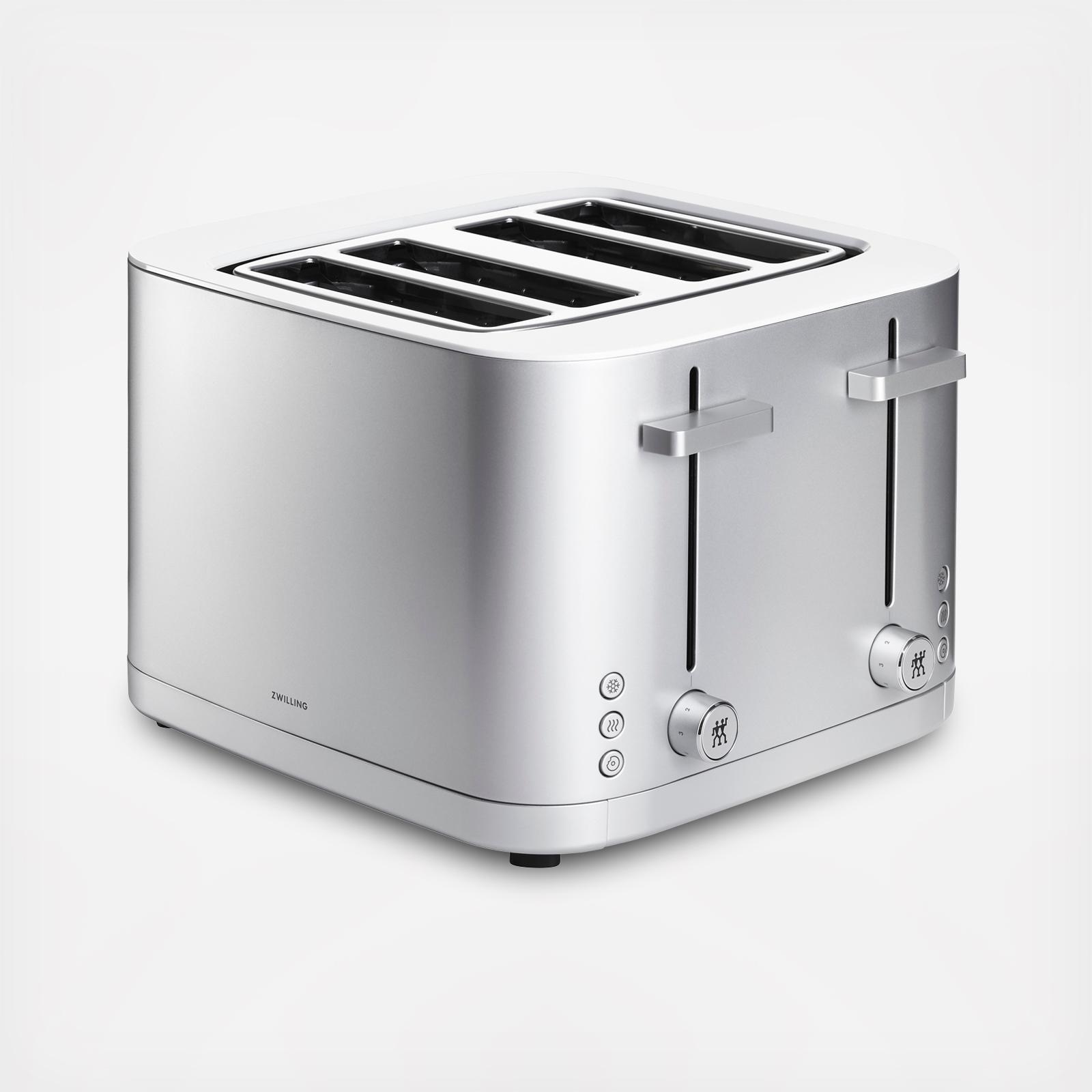 Zwilling Toaster 無煙ロースター シルバー 二重トースター Zwilling Enfinigy Silver 2-Slice Toaster + Reviews | Crate & Barrel