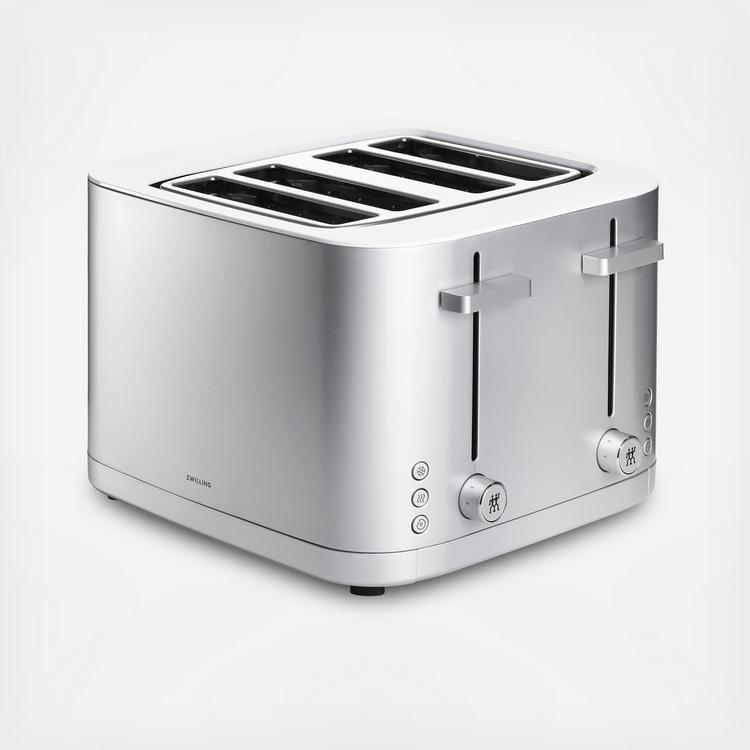 アレッシイのステンレス製 2スロットトースター ZWILLING, Enfinigy 4-Slot Toaster | Zola