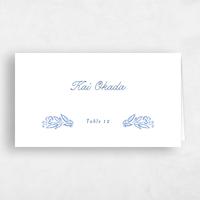 Blue Wedding Place Card - Pienza