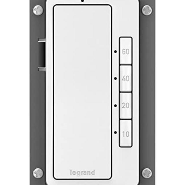 Legrand radiant Digital Light Switch Countdown Timer, Decorator Rocker Wall Switch, 4-Button, RT2WCCV4