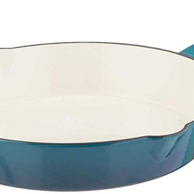 Crock Pot Artisan Cast Iron Skillet, 12 Inch, Teal