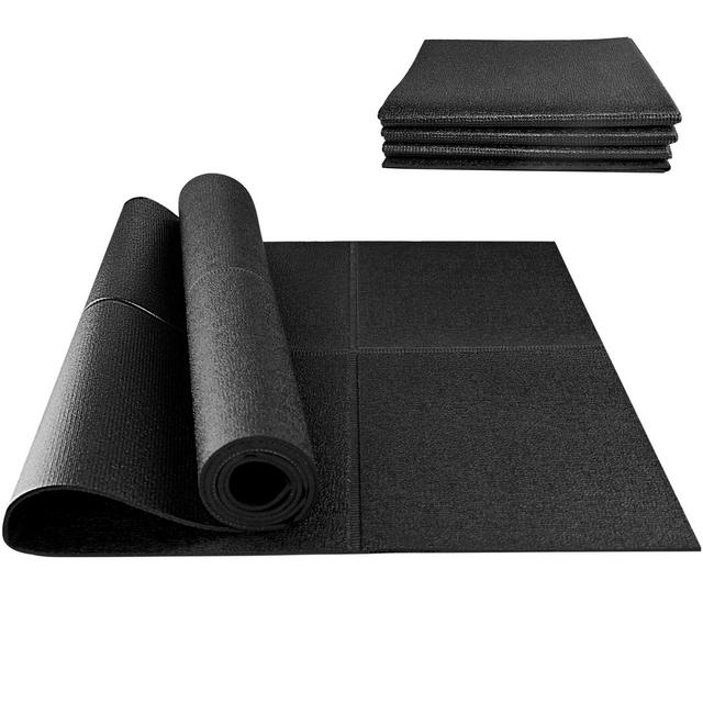 Redliro Foldable Rubber Treadmill Mat, Non-Slip Walking Pad Mats, High Resilience Floor Protector for Home Fitness, Bike Gym Mat, 71" L x 31.5" W