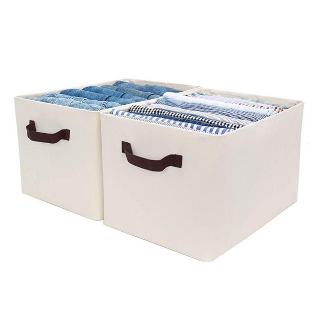 DIOMMELL 9 Pack Foldable Cloth Storage Box Closet Dresser Drawer Organizer  Fabric Baskets Bins Containers Divider for Baby Clothes Underwear Bras