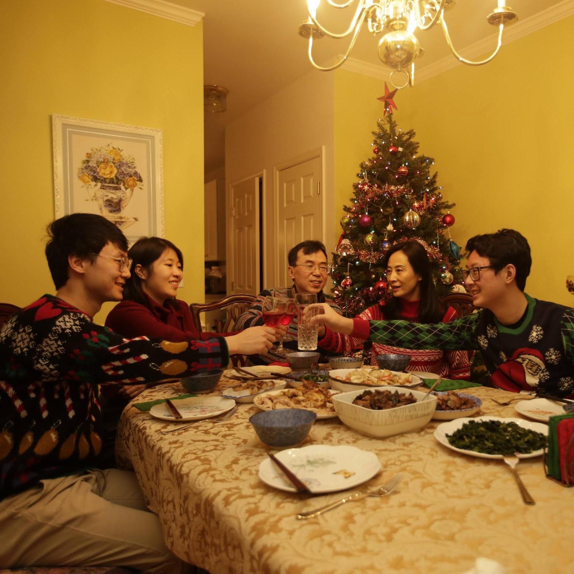Here's us celebrating a beautiful Christmas with Yanda's family!
