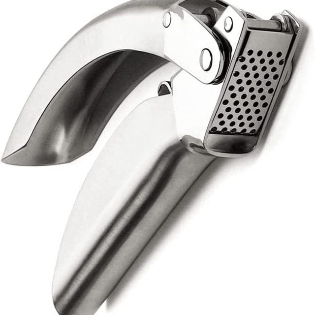 Coolkits Garlic Press, Stainless Steel Garlic Mincer, Durable Professional Grade Dual Lever-Assisted Garlic Crusher with Large Capacity Chamber,No Peeling Needed..