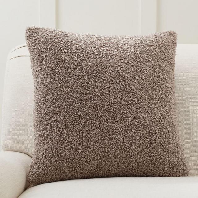 Cozy Teddy Faux Fur Pillow Cover, 20 x 20", Cloud