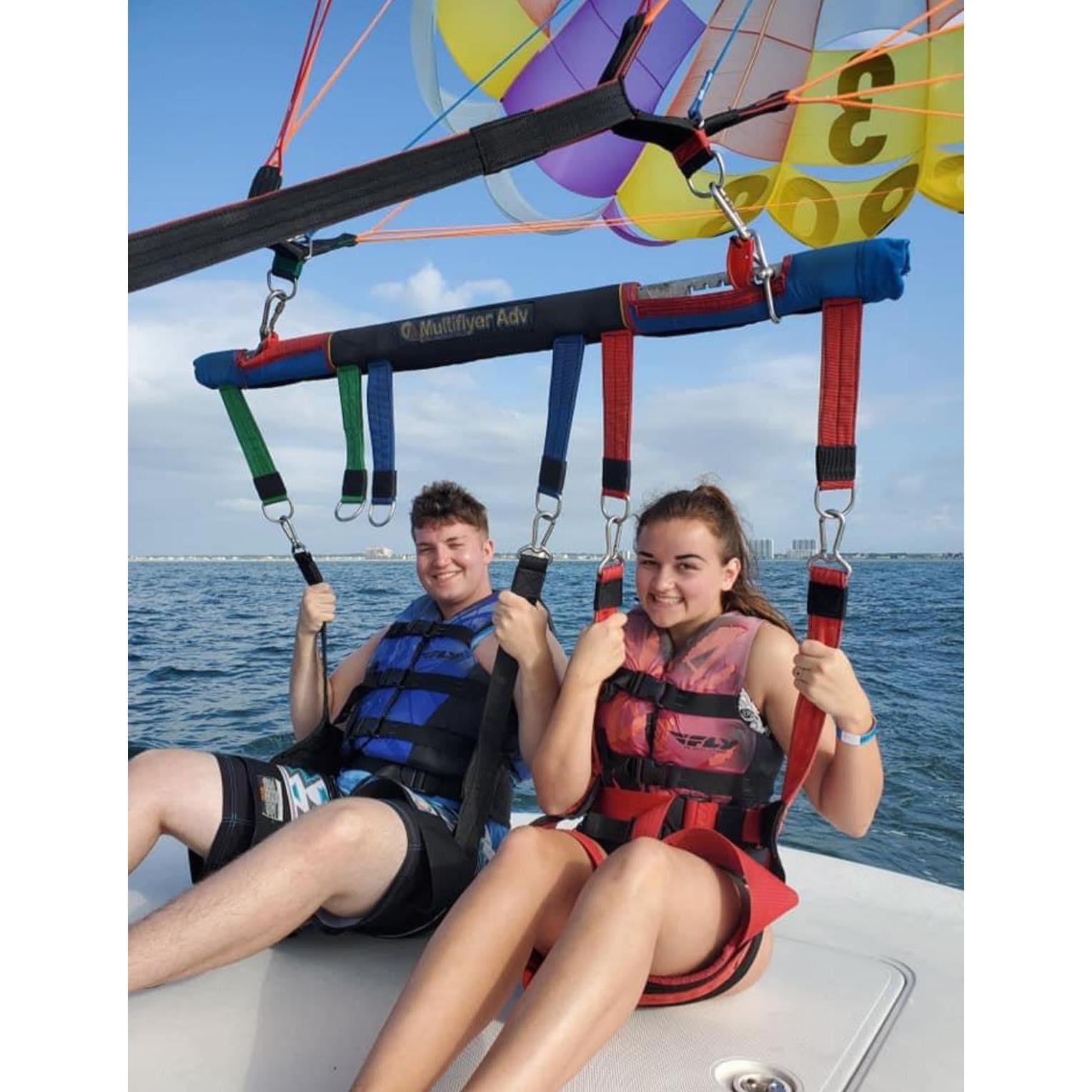 One of our favorite memories, Parasailing!