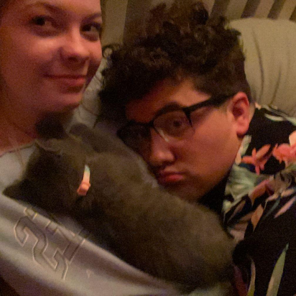 Us with our other kitten, Olive.