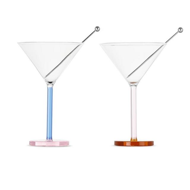 SOPHIE LOU JACOBSEN Multicolor Piano Cocktail Glass Set