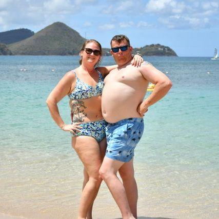 Brian flagged down the resort photographers to capture him in his bathing suit pose! We rented a cabana this day and boy was that amazing!