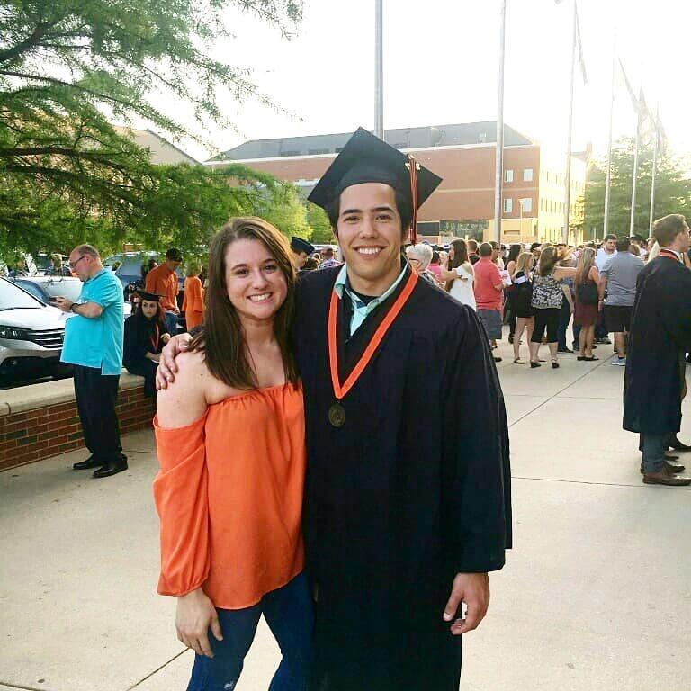 Grayson and David at his college graduation from Oklahoma State University. #GoPokes
